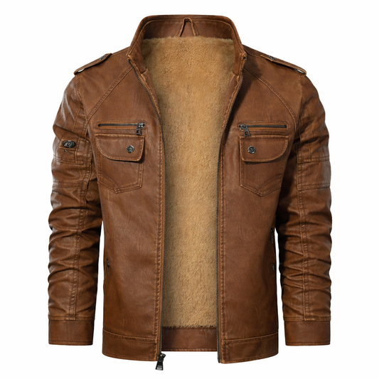 CHAMARRA BIKER SIENNA EFECTO CUERO