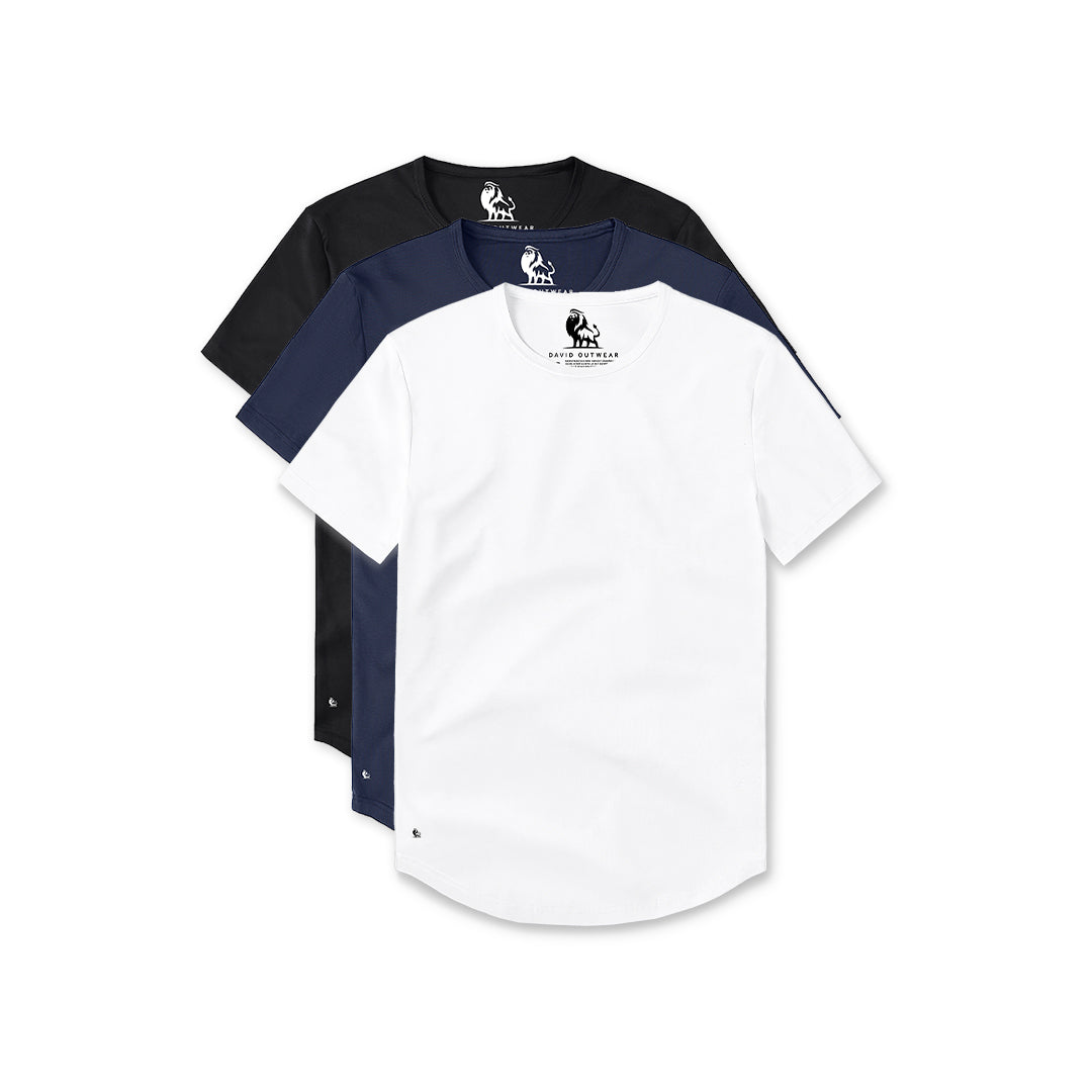 PLAYERAS CREW CURVE-HEM STAPLE PACK 3