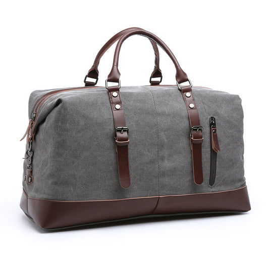 BOLSA DUFFLE VINTAGE CUERO & LONA